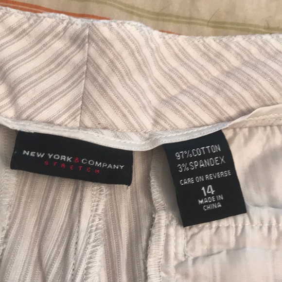 Dress crop pants. Linen and white striped. - Picture 4 of 6